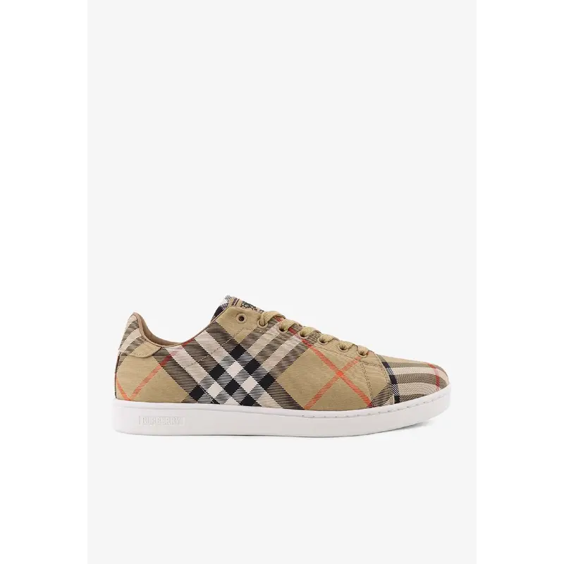 Canvas Checked Low-Top Sneakers