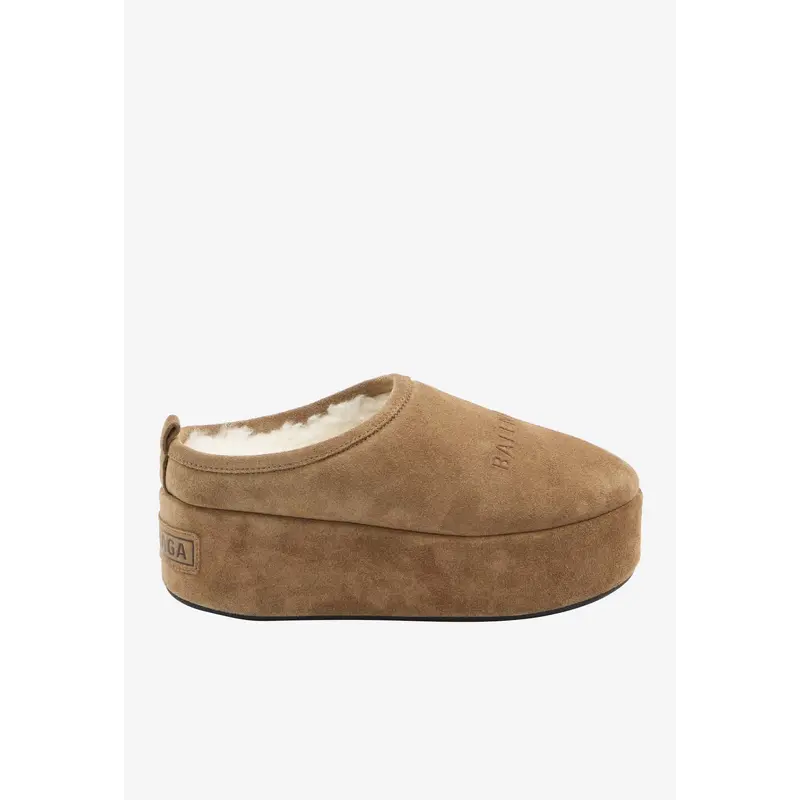 Alaska Soft Platform Suede Mules