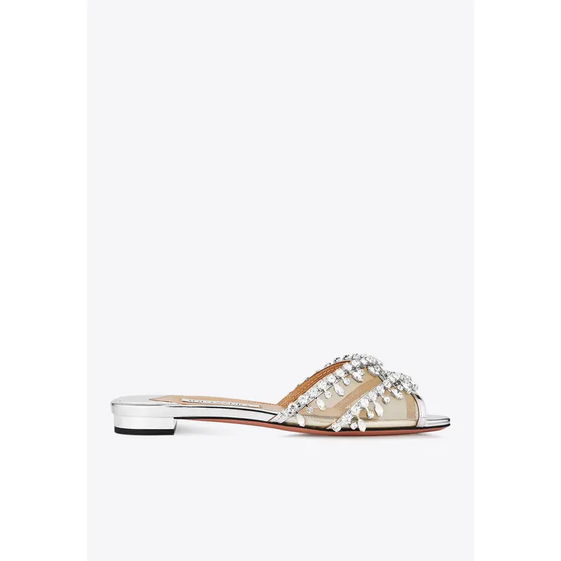Temptation Crystal Flat Sandals
