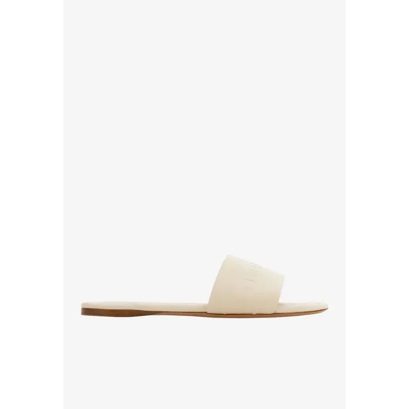 Hotel Logo Leather Slides