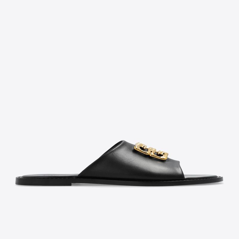 4G Liquid Nappa Leather Flat Mules