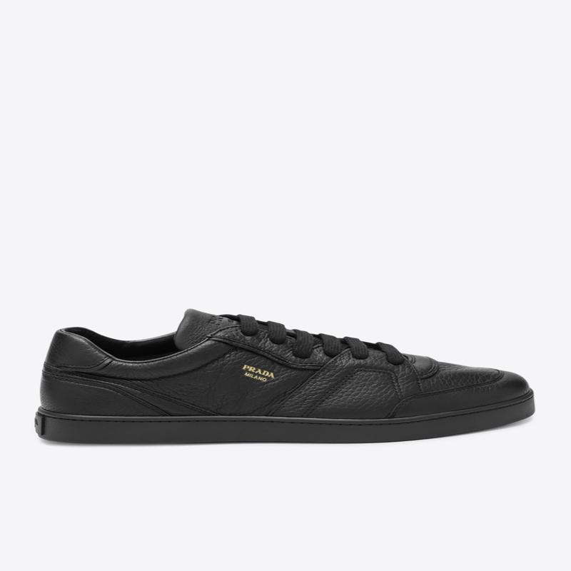 Hammered Leather Low-Top Sneakers