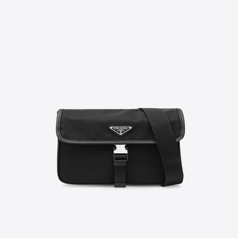 Triangle Logo Re-Nylon Messenger Bag